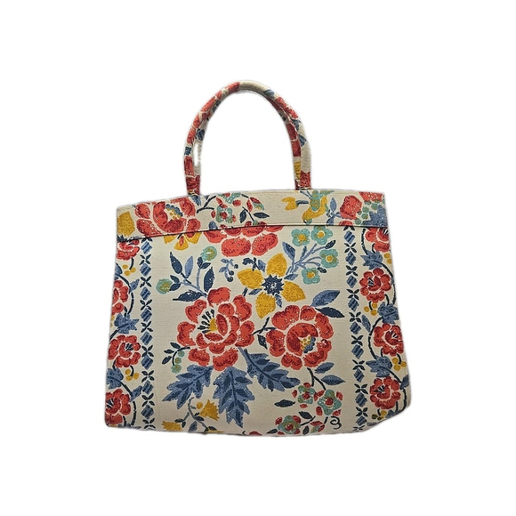 Smith Handbags - Vintage Margaret Smith Floral Tapestry Handbag Canvas Tote Purse Multicolor
